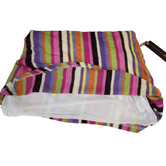 Anama Crochet Striped Mini Dress Swimswuit Coverup Resortwear Summer NWT Small - Picture 9 of 15